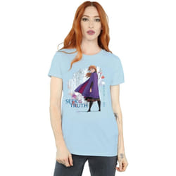 Disney - T-shirt FROZEN SEEK THE TRUTH - Femme (Bleu ciel)