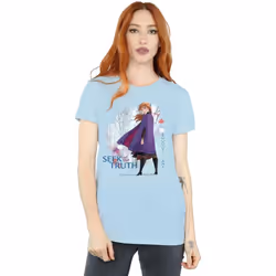 Disney - T-shirt FROZEN SEEK THE TRUTH - Femme (Bleu ciel)