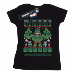 Marvel - T-shirt HULK WANT PRESENTS - Femme (Noir)