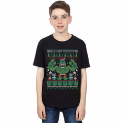 Marvel - T-shirt HULK WANT PRESENTS - Garçon (Noir)