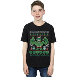Marvel - T-shirt HULK WANT PRESENTS - Garçon (Noir)
