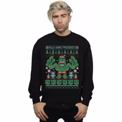 Marvel - Sweat HULK WANT PRESENTS - Homme (Noir)