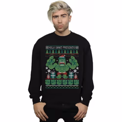 Marvel - Sweat HULK WANT PRESENTS - Homme (Noir)