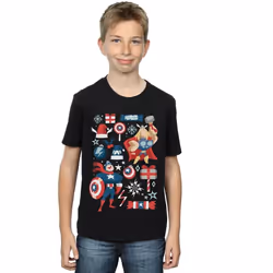 Marvel - T-shirt CHRISTMAS DAY - Garçon (Noir)