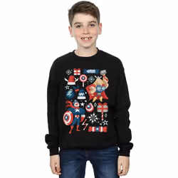 Marvel - Sweat CHRISTMAS DAY - Garçon (Noir)