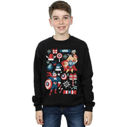 Marvel - Sweat CHRISTMAS DAY - Garçon (Noir)