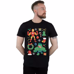 Marvel - T-shirt CHRISTMAS DAY - Homme (Noir)