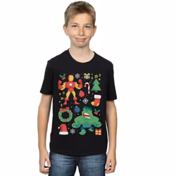 Marvel - T-shirt CHRISTMAS DAY - Garçon (Noir)