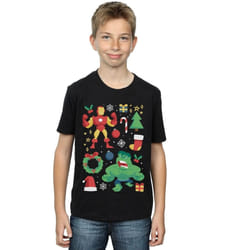 Marvel - T-shirt CHRISTMAS DAY - Garçon (Noir)