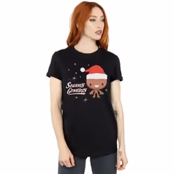 Marvel - T-shirt SEASON'S GROOTINGS - Femme (Noir)