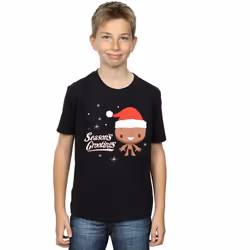 Marvel - T-shirt SEASON'S GROOTINGS - Garçon (Noir)