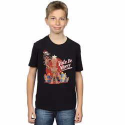 Marvel - T-shirt YULE BE MERRY - Garçon (Noir)