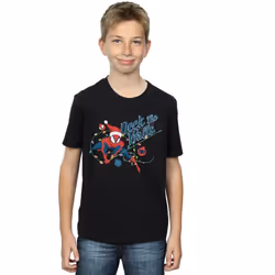 Marvel - T-shirt DECK THE WALLS - Garçon (Noir)