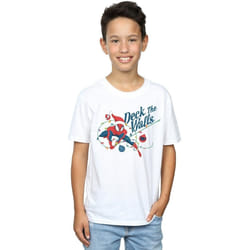 Marvel - T-shirt DECK THE WALLS - Garçon (Blanc)