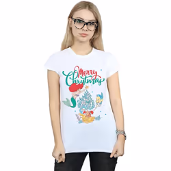 Disney - T-shirt MERRY CHRISTMAS - Femme (Blanc)