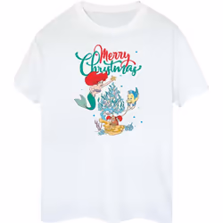 Disney - T-shirt MERRY CHRISTMAS - Femme (Blanc)