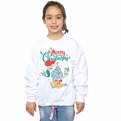 Disney - Sweat MERRY CHRISTMAS - Fille (Blanc)