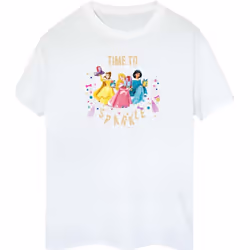Disney - T-shirt PRINCESS TIME TO SPARKLE - Femme (Blanc)