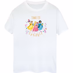 Disney - T-shirt PRINCESS TIME TO SPARKLE - Femme (Blanc)