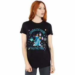Disney - T-shirt SPARKLE AND SHINE - Femme (Noir)