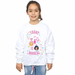Disney - Sweat PRINCESS TODAY IS MAGICAL - Fille (Blanc)