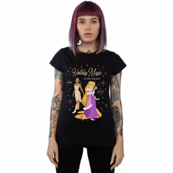 Disney - T-shirt PRINCESS HOLIDAY MAGIC IN MY HEART - Femme (Noir)