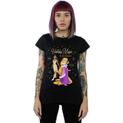 Disney - T-shirt PRINCESS HOLIDAY MAGIC IN MY HEART - Femme (Noir)