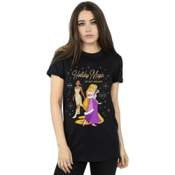Disney - T-shirt PRINCESS HOLIDAY MAGIC IN MY HEART - Femme (Noir)