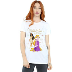 Disney - T-shirt PRINCESS HOLIDAY MAGIC IN MY HEART - Femme (Blanc)