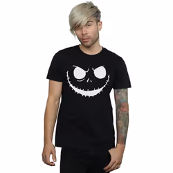 Disney - T-shirt NIGHTMARE BEFORE CHRISTMAS JACK'S FACE - Homme (Noir)