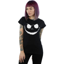 Disney - T-shirt NIGHTMARE BEFORE CHRISTMAS JACK'S FACE - Femme (Noir)