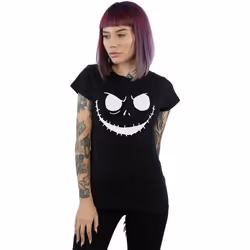 Disney - T-shirt NIGHTMARE BEFORE CHRISTMAS JACK'S FACE - Femme (Noir)