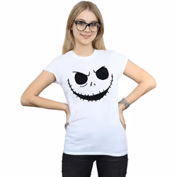 Disney - T-shirt NIGHTMARE BEFORE CHRISTMAS JACK'S FACE - Femme (Blanc)