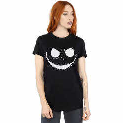Disney - T-shirt NIGHTMARE BEFORE CHRISTMAS JACK'S FACE - Femme (Noir)