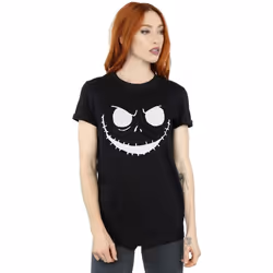 Disney - T-shirt NIGHTMARE BEFORE CHRISTMAS JACK'S FACE - Femme (Noir)