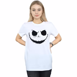 Disney - T-shirt NIGHTMARE BEFORE CHRISTMAS JACK'S FACE - Femme (Blanc)