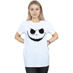 Disney - T-shirt NIGHTMARE BEFORE CHRISTMAS JACK'S FACE - Femme (Blanc)