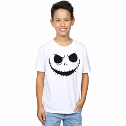 Disney - T-shirt NIGHTMARE BEFORE CHRISTMAS JACK'S FACE - Garçon (Blanc)