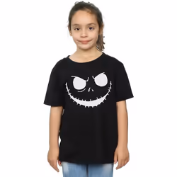 Disney - T-shirt NIGHTMARE BEFORE CHRISTMAS JACK'S FACE - Fille (Noir)