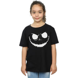 Disney - T-shirt NIGHTMARE BEFORE CHRISTMAS JACK'S FACE - Fille (Noir)