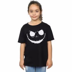 Disney - T-shirt NIGHTMARE BEFORE CHRISTMAS JACK'S FACE - Fille (Noir)