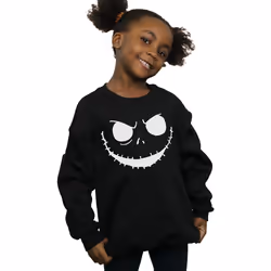 Disney - Sweat NIGHTMARE BEFORE CHRISTMAS JACK'S FACE - Fille (Noir)