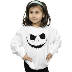 Disney - Sweat NIGHTMARE BEFORE CHRISTMAS JACK'S FACE - Fille (Blanc)