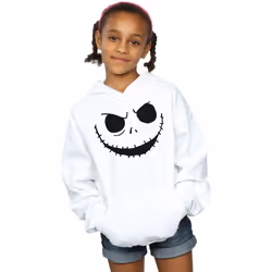Disney - Sweat à capuche NIGHTMARE BEFORE CHRISTMAS JACK'S FACE - Fille (Blanc)