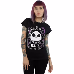 Disney - T-shirt NIGHTMARE BEFORE CHRISTMAS JACK IS BACK - Femme (Noir)