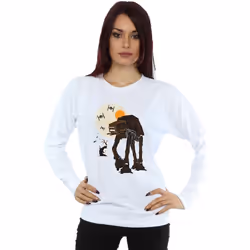 Star Wars - Sweat AT-AT - Femme (Blanc)
