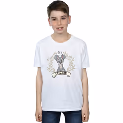 Disney - T-shirt LADY AND THE TRAMP TRAMP SINCE - Garçon (Blanc)