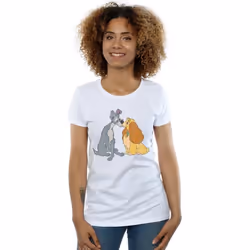 Disney - T-shirt LADY AND THE TRAMP - Femme (Blanc)