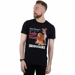 Disney - T-shirt LADY AND THE TRAMP - Homme (Noir)