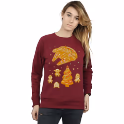 Star Wars - Sweat GINGERBREAD REBELS - Femme (Bordeaux)